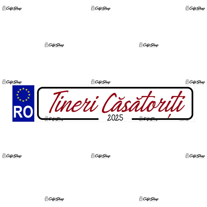 Tineri casatoriti, indicator masina, 500x100 mm, model 1